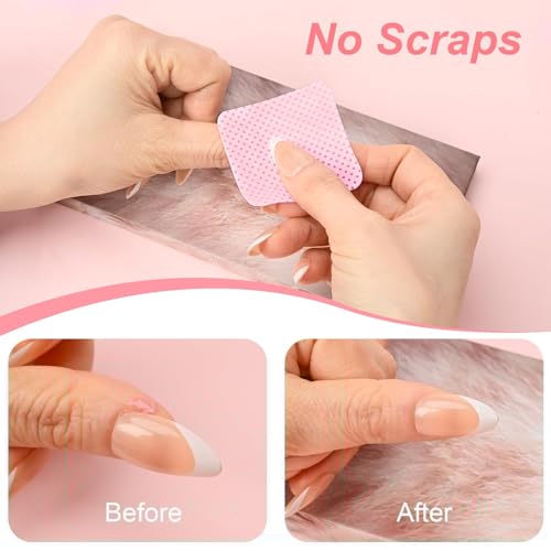 Pink Lint Free Nail Wipes - 540PCS Nail Polish Remover Pads for Manicure