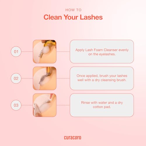 CURACORO Lash Extension Cleanser 60ML - Gentle Foam Shampoo