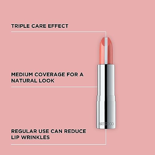 ARTDECO Hydra Care Lipstick - Apricot Oasis - Nourishing Lipstick with Sheer Color - Medium Coverage - Natural Look - Reduce Lip Wrinkles - Lip Care - Long Lasting - Vegan Makeup - Hyaluron - 0.12 Oz