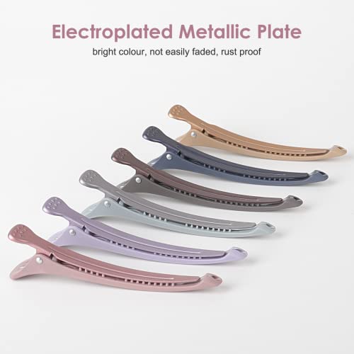 AIMIKE 6-Piece Duck Bill Hair Clips with Silicone Band