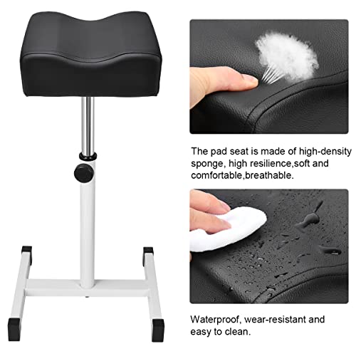Adjustable Pedicure Footrest Stool - Black