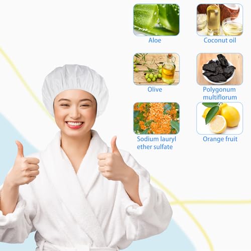 2025 Shampoo Caps No Rinse, Portable Rinse Free Shower Cap that Shampoos for Home, Nursing Home, Outdoor Travel, Surgery, Hospitalization, Mobility Impaired and Seniors 6/12 Pack (6 Pack)