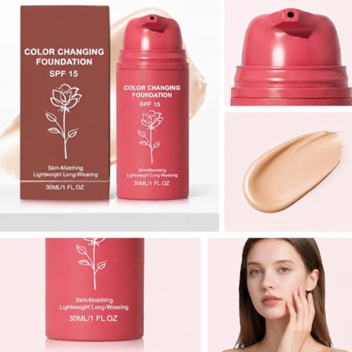 Korean Color Changing Foundation for Mature Skin - Hydrating & Lightweight
