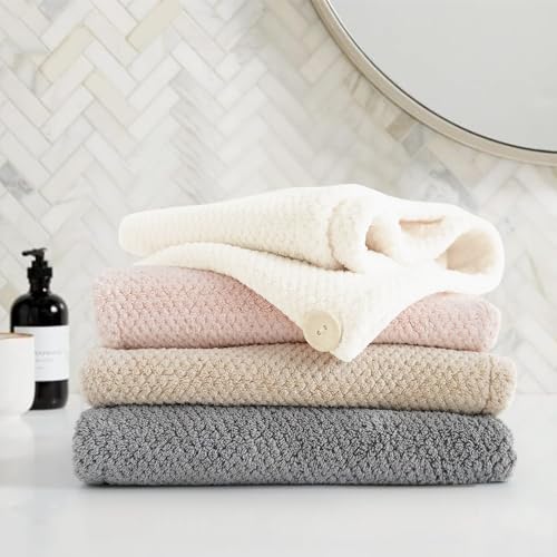 ROLSHOL 4-Pack Extra Large Microfiber Hair Towel Wraps