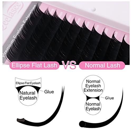 Ellipse Eyelash Extension 0.20mm C Curl 11mm Flat Individual Lashes