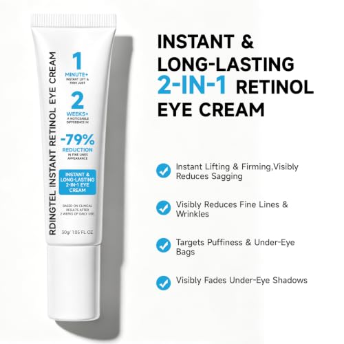Instant Eye Lift & Retinol Cream for Bags, Wrinkles & Puffiness