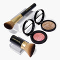 LAURA GELLER NEW YORK Fast Face Set: Baked Balance-n-Brighten Powder Foundation, Medium + Baked Blush-n-Brighten, Pink Buttercream + Airbrush Kabuki + Angled Blush Brush