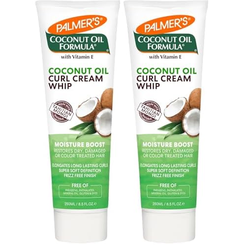 Palmer's Coconut Oil Formula Moisture Boost Curl Whip Cream, 8.5 oz. (Pack of 2)