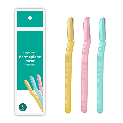 Dermaplaning Face Razor Set - Peach Fuzz & Dead Skin Remover - Multicolor, 3 Pack