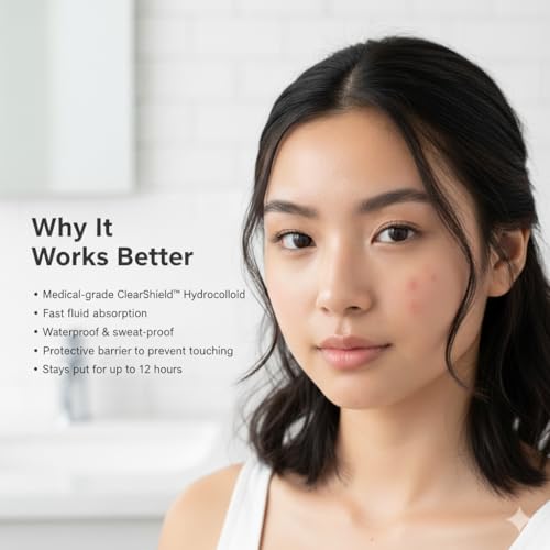 Evyra Spotless Patch ? Invisible Hydrocolloid Blemish Cover Dots ? Ultra-Thin, Clear Spot Stickers for Discreet Coverage ? 72 Count