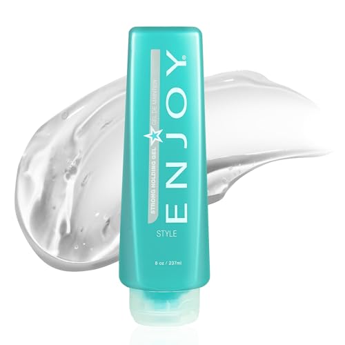 Enjoy Strong Holding Gel, Versatile, Alcohol Free Styling with Medium to Strong Hold & Volume Boost (8 oz)