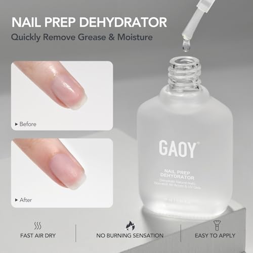 GAOY Nail Dehydrator and Primer Set - Acid-Free Nail Prep Kit (2 Pcs)