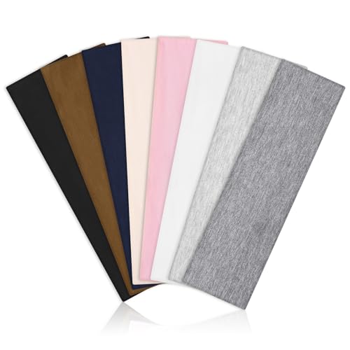 ProSuites 8 Pack Wide Headbands for Women – Sweat Absorbing Yoga