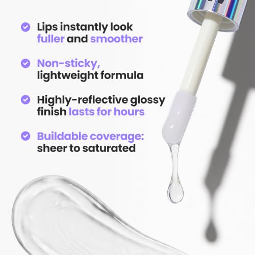 Wonderskin Clear Lip Gloss - High-Shine Glass-Like Finish