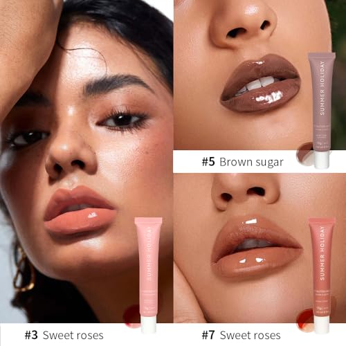 7PCS Lip Gloss Set - Hydrating Moisturizing Lip Balm & Lip Gloss for Dry Lips