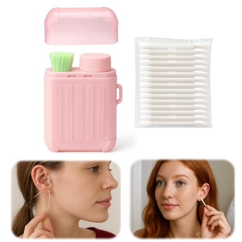 Ear Piercing Cleaning Kit with 240 Cleaning Threads & Cotton Swabs