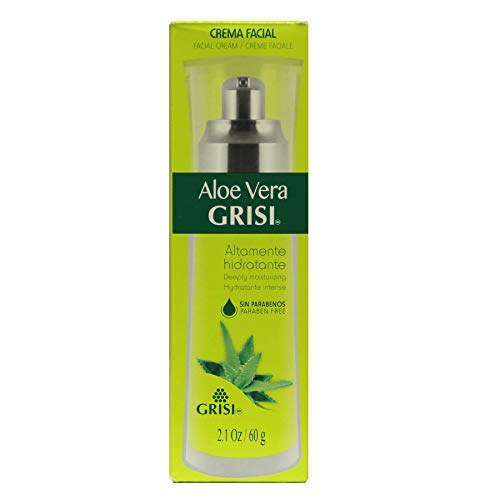 Grisi Aloe Vera Cream, Moisturizing Cream for all skin types enriched with Aloe Vera, Face Cream to Moisturize and Regenerate your skin, Keep Natural Balance, Skincare, Paraben-Free, 2.1 FL Oz, Bottle