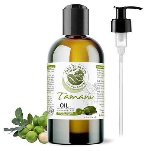 Bella Terra Oils - Organic Tamanu Oil 8 oz - Treasure Chest of Skin Nourishment, High in Vitamin E & Fatty Acids, Enhance Your Skin's Natural Glow