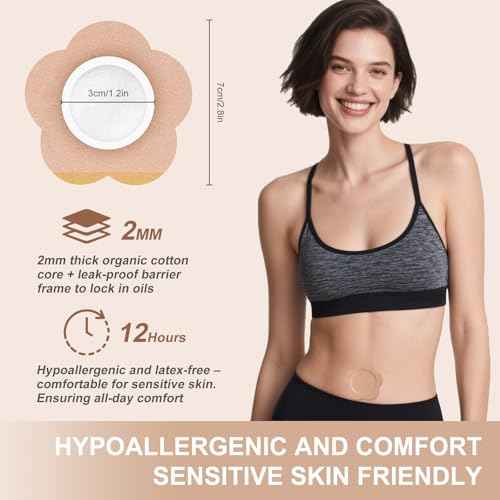 Castor Oil Patches for Belly Button, 100PCS Castor Oil Pack Wraps Organic Cotton Self-Adhesive Castors Oils Pack Anti Leakage Disposable Pads Portable & Breathable No Wash (Oil Not Included)