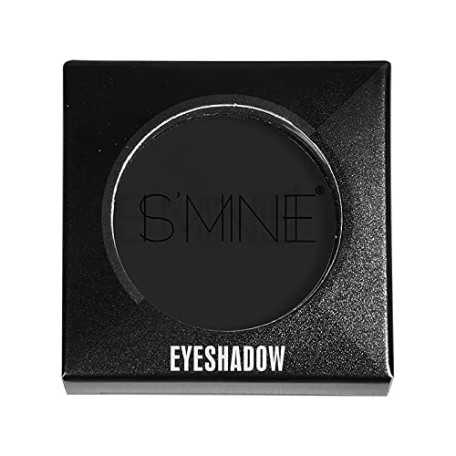 Black Matte Eyeshadow Powder - Long-Lasting Pressed Shadow