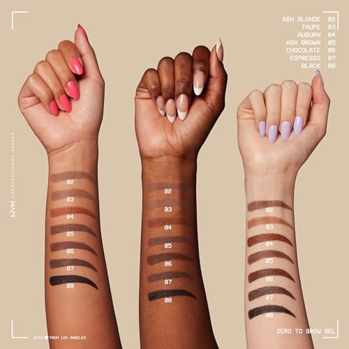 NYX Zero to Brow Longwear Eyebrow Gel, Espresso