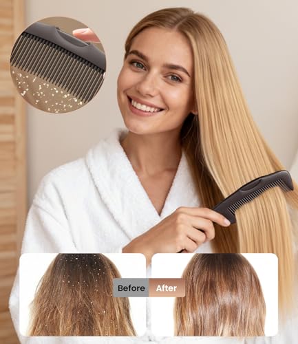 Dandruff Comb Set 2PC Stainless Steel Scalp Detox Hair Care Tool