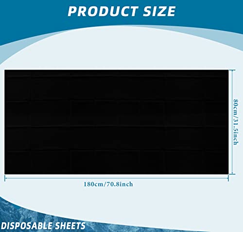 Boao 20 Pack Disposable Massage Table Sheets 31x71 Black