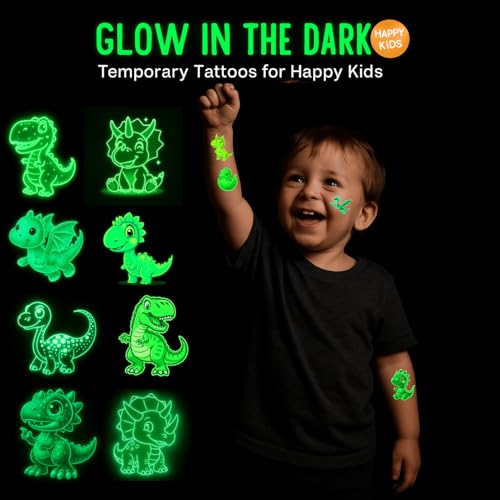 100PCS Dinosaur Temporary Tattoos Kids Party Favors & Decorations