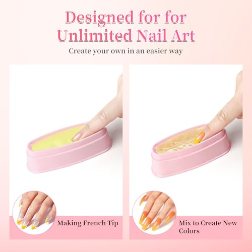 ANGNYA French Manicure Dip Powder Tray Set - 2 Pack Nail Dipping Container