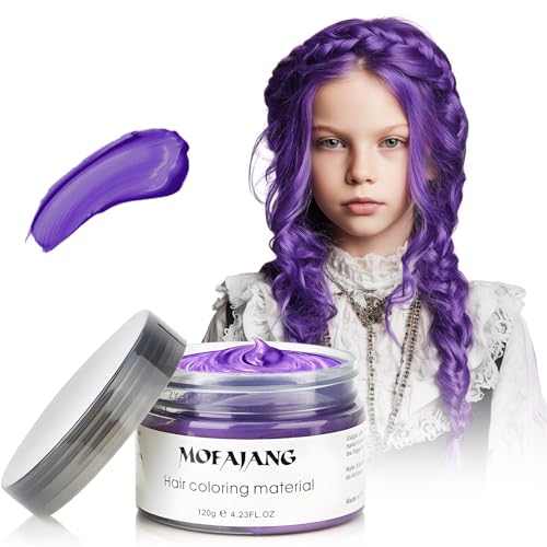 SOVONCARE Purple Hair Color Wax 4.23 oz - Temporary Hair Dye for Men & Women, Easy Washable Styling