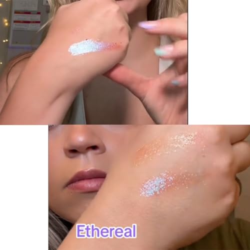 Adriana Nicole Cosmetics Eyeshadow, Single Shadows Ethereal Single Color-Shifting Eyeshadow, Shimmer Eye Shadows (Ethereal 1 PC)