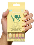 Chillhouse Yellow Chill Road Short Square Press-On Nails Kit - Reusable & Long-Lasting