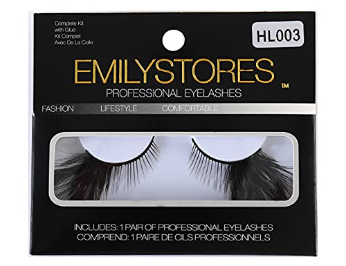 Black Wing Faux Feather Costume Eyelashes for Black Swan Cosplay