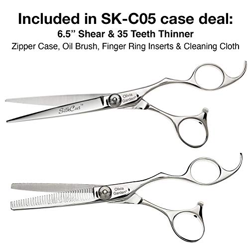 Olivia Garden SilkCut Shear Case deal (6.5" contains: SK-650, SK-T635)