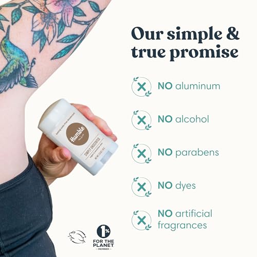 Humble Aluminum-Free Deodorant Unscented – Baking Soda-Free, 2.5 oz