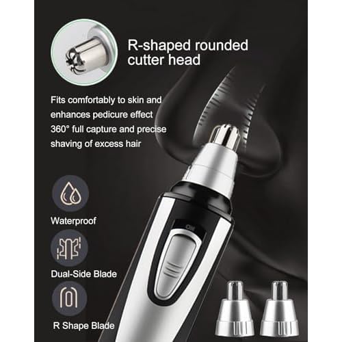 GOMINYUF 4 Pcs Replacement Heads Compatible with Ear and Nose Hair Trimmer Clipper as The Photo Show-Include a Cleaning Brush