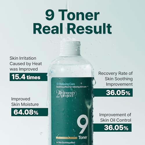 9 Toner - Soothing, Moisturizing, Sebum Control with Mugwort Extract for Sensitive, Dry, Oily Skin ? Reduces Redness, Whiteheads, Blackheads - Korean Skin Care (300ml / 10.14 fl.oz)