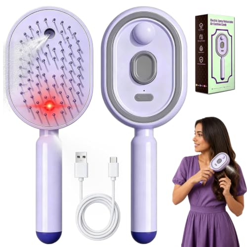 Electric Spray Air Cushion Massage Comb - Detangle & Scalp Massage