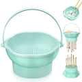 Senbowe 3 in 1 Makeup Brush Cleaner Mat with Bowl