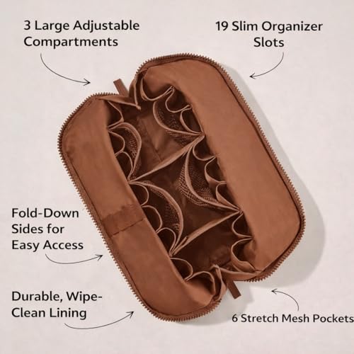 APT 1101 Standing Foldable Makeup Bag for Travel & Organization