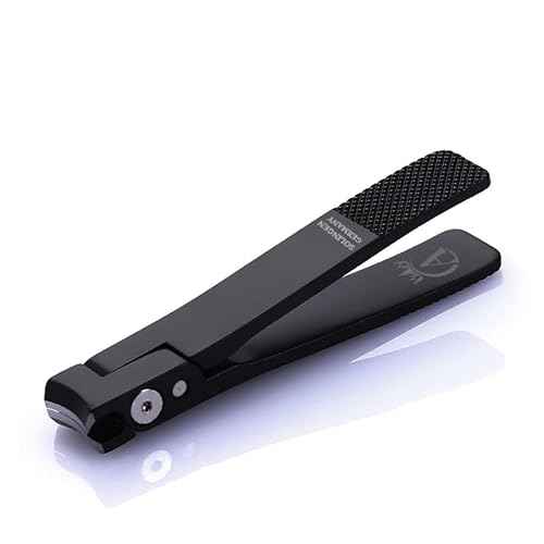 Made in Solingen, Germany - Apexay Professional Nail Clipper ? Surgical Stainless Steel | Travel-Size Manicure & Pedicure Tool in Genuine Leather Case | Ethically Made in Solingen, Germany. (Black)