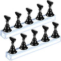 Blulu Magnetic Nail Stand Holder Set for Press-On Nails – 2 Pack, Black
