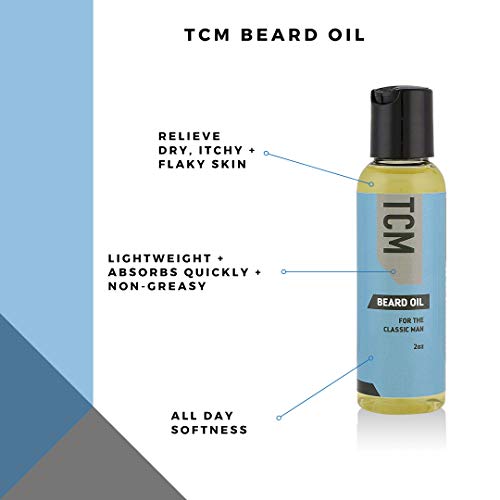 TCM Lightweight Beard Oil with Shea Butter ? Moisturize, Softens Hair, Hydrates Skin, Fights Itch, Sensitive Skin Formula ? 2 oz