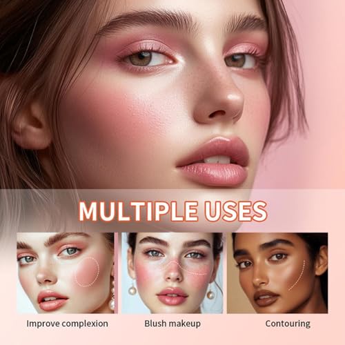 8-Color Cream Blush Palette - Waterproof, Buildable