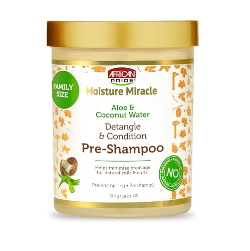 African Pride Moisture Miracle Pre-Shampoo Detangler with Aloe & Coconut Water - 18 oz