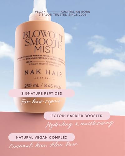 NAK Signature Heat Protectant Spray for Hair, Anti-Frizz & Shine, 8.5 fl oz