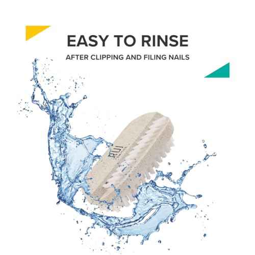 Rui Smiths CarbonConscious Nail Cleaning Brush with 2-Sided Bristles for Manicure and Pedicure Grooming | Made with Wheat Straw Bioplastic