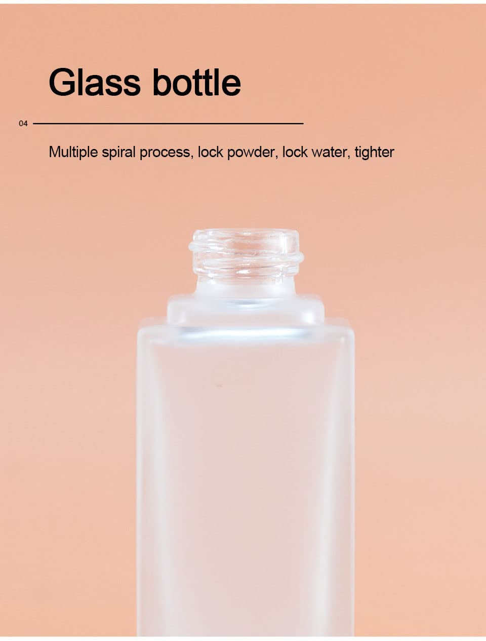 YYNGJCK 2 Pack 30ml/1oz Empty Frosted Glass Foundation Bottle, Travel Refillable Square Lotion Pump Bottles for Essential Oils Liquid Body Cream Cosmetic Samples Vials