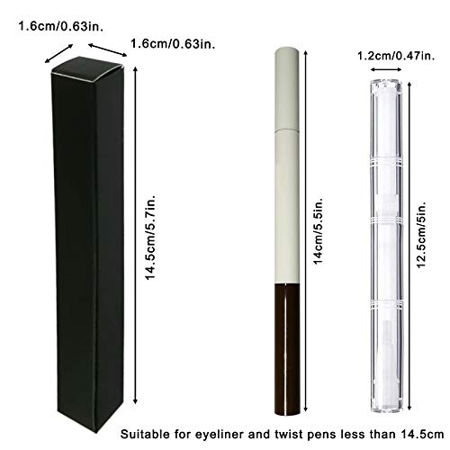 50 Pcs Black Matte Eyeliner Packaging Boxes 5.7x0.63"