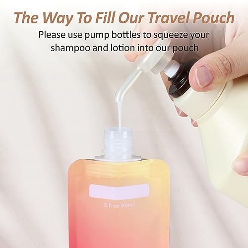 PACKISM 12-Pack Travel Pouches 3oz TSA Approved Leak-Proof